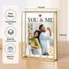 Gift Personalized Gold-Finish Metal Photo Frame