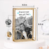 Gift Personalized Gold-Finish Metal Photo Frame for Dad