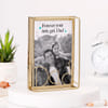 Personalized Gold-Finish Metal Photo Frame for Dad