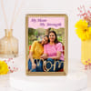 Gift Personalized Gold Finish Metal Photo Frame for Mom