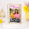 Personalized Gold Finish Metal Photo Frame for Mom