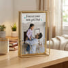 Personalized Gold Finish Photo Frame for Dad