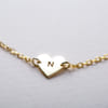 Gift Personalized Gold Heart Engraved Bracelet For Women