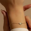 Buy Personalized Gold Heart Engraved Bracelet For Women