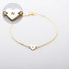 Personalized Gold Heart Engraved Bracelet For Women Online