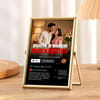 Personalized Gold Metal Bhaiya Bhabhi Frame