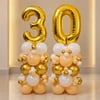 Personalized Gold Number Balloon Bouquet