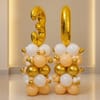 Gift Personalized Gold Numeric Balloon Arrangement
