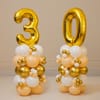 Buy Personalized Gold Numeric Balloon Arrangement