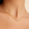 Personalized Gold Tiny Letter Necklace For Women