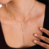 Shop Personalized Golden Lariat Necklace for Mom