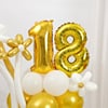 Buy Personalized Golden & White Birthday Balloon Bouquet