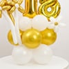 Shop Personalized Golden & White Birthday Balloon Bouquet