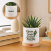 Personalized Good Karma Zebra Succulent