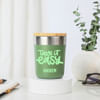 Personalized Green Insulated Mug With Bamboo Lid Online