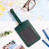 Buy Personalized Green Leather Travel Accessory Gift Set for Dad