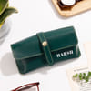 Shop Personalized Green Leather Travel Accessory Gift Set for Dad