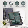 Gift Personalized Green Leather Travel Accessory Set for Him