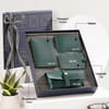 Buy Personalized Green Leather Travel Accessory Set for Him