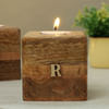 Gift Personalized Handcrafted Wooden Block Candle Stands