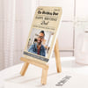 Gift Personalized Happy Birthday Dad Photo Frame | Same Day Delivery | Newspaper Style Keepsake Plaque wi