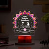 Personalized Happy Raksha Bandhan Brown Base LED Lamp Online
