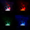 Shop Personalized Heart And Roses Valentine's Day LED Lamp Brown Base