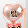 Gift Personalized Heart Balloon Floral Arrangement