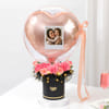 Personalized Heart Balloon Floral Arrangement