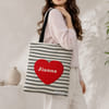 Personalized Heartbeat Tote Bag