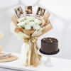 Personalized Heartfelt Blooms And Sweet Treat For Him Online