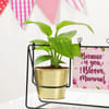 Buy Personalized Heartfelt Metal Swing Planter For Mom