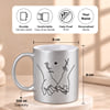 Gift Personalized Holding Hands Silver Mug