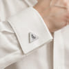Shop Personalized Initial Silver Cufflinks for Father's Day