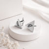 Personalized Initial Silver Cufflinks for Father's Day