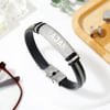 Personalized Jazzy Black Silicone Bracelet For Men Online