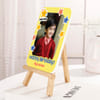 Gift Personalized Kids Birthday Photo Frame | Same Day Delivery | Yellow Star Theme Plaque with Wooden Ea