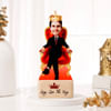 Personalized King Caricature with Wooden Stand Personalized King Caricature with Wooden Stand