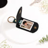 Shop Personalized Krishna's Blessing Leather Photo Keychain