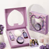 Personalized Lavender Bliss Rakhi Hamper For Sister