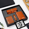 Personalized Leather Essentials Gift Hamper for Dad
