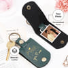 Gift Personalized Leather Photo Keychain