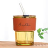 Personalized Leather Sleeve Coffee Tumbler Online