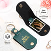 Gift Personalized Libra Season Leather Keychain - For Her