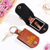 Personalized Libra Season Leather Keychain - For Him