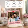 Gift Personalized Love Photo Frame with Wooden Stand
