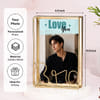 Gift Personalized Love You Bro Gold Metal Photo Frame