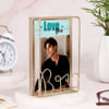 Shop Personalized Love You Bro Gold Metal Photo Frame