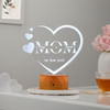 Buy Personalized Love You Mom - LED Lamp - Wooden Finish Base
