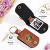 Gift Personalized Magical Crest Memory Leather Keychain